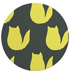 Questo Casa, Ronde muismat met antislip onderkant voor kantoor en thuis, diameter 22 cm