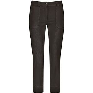 GERRY WEBER Edition Dames Straight Fit Jeans, Black Denim, 48, zwart denim