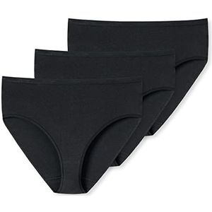 Uncover by Schiesser Set van 3 midi-slips voor dames, zwart.