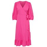 ONLY Onlolivia 3/4 Wrap Midi Dress Wvn Noos Damesjurk, Fuchsia Paars