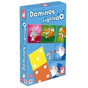Janod - Dominos Rigolooo, J02737, meerkleurig