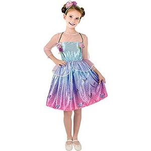 Barbie Prinses lente kostuum origineel meisje (maat 8-10 jaar), kleur blauw/paars/roze, 11666.8-10