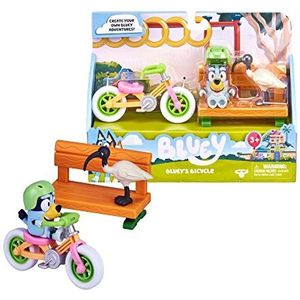 Giochi Preziosi, Playset Bluey Motorfiets met karakter, spelletjes voor kinderen van 3 jaar + beweegbaar en gedetailleerd spel met Bluey, motorfiets, bank en vogel ibis