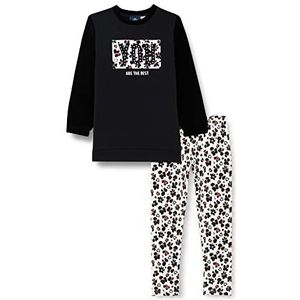 Chicco 2-delige set bestaande uit een sweatshirt + leggings (2 stuks) baby meisjes, zwart, 5 jaar, zwart.
