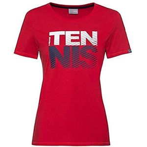 HEAD Dames T-Shirt Club Lisa W, Rood