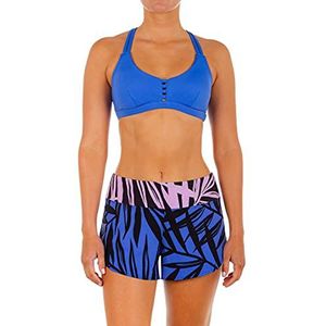 Hurley W Leaves zwemshorts voor dames, zachte tailleband, 7,5 cm, University Blue Ochloor