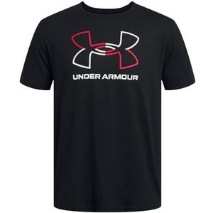 Under Armour Global Foundation T-shirt met korte mouwen voor heren, zwart/rood/wit.