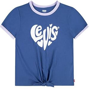 Levi'S Lvg Levis Heart T-shirt voor meisjes, 10-16 jaar, echt marineblauw, 12 jaar, Echt marineblauw