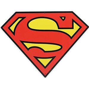 Open Road Brands Metalen bord met Superman DC Comics logo, grappige wanddecoratie voor slaapkamer of bioscoop