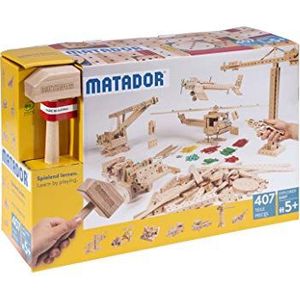 Matador 11407 E407 bouwdoos hout kleurrijk