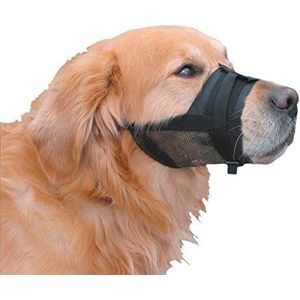 Nobby Verstelbare muilkorf van nylon voor honden, zwart, 3 maat L