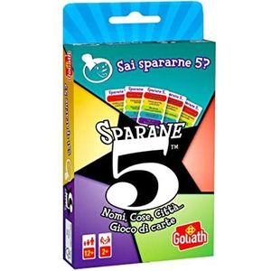 GOLIATH Sparane 5-kaarten, naam 5 kaarten, kaartspel en vragen voor het gezin, vanaf twaalf jaar en ouder, meerkleurig, 926769.012