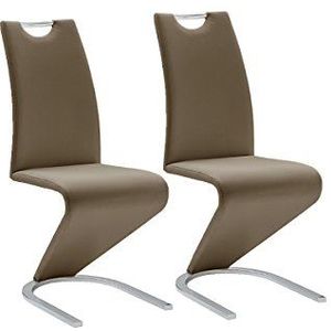 Robas Lund Amado Eetkamerstoelen, draaibaar, bruin, 2 stuks