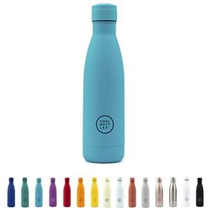 Cool Bottles - Roestvrijstalen fles - 500 ml - Vivid Turquoise - 26,5 x 7 cm - Thermosfles - 36 uur koude dranken en 18 uur warm - Triple-Cool Technology - BPA-vrij