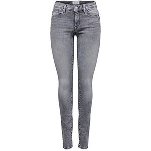 ONLY ONLShape Life Regular Dames Slim Fit Jeans Denim Grey 27W / 30L, Grijs denim