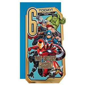 Hallmark Verjaardagskaart voor de 6e verjaardag, motief: Marvel Avengers