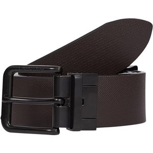 Calvin Klein Jeans Classic Rev/Adj Lthr Belt 35 mm Adj/Rev riem voor heren, zwart/bitter bruin