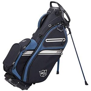 Wilson Staff golftas, Exo II Carry Bag, statieftas, zwart/blauw, geïntegreerde houder, 2,3 kg, WGB6600BU