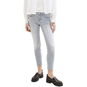 TOM TAILOR Alexa Slim Jeans, dames, 10217 - Gebruikt Bleached Grey Denim, 36 W/28 L, 10217 - Used Bleached Grey Denim