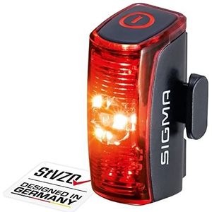 Sigma Sport - Infinity, led-fietslicht met 16 uur duur, achterlicht met accu, voldoet aan de Duitse verkeersverordening, zwart, universiteit