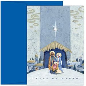 Masterpiece Studios Holiday Collection 928400 Religieuze kerstkaarten met enveloppen, 19,8 x 14,2 cm, 18 stuks