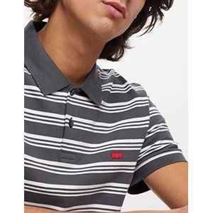 Levi's Slim Housemark Poloshirt voor heren (1 stuk), Fine Lines Dark Shadow Striped