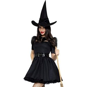Leg Avenue Bewitching Witch kostuum voor volwassenen, zwart.