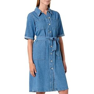 Only Onljenifer SS Long Belted DNM Jurk Bj Dames Denim Middelblauw XS, Denim blauw medium