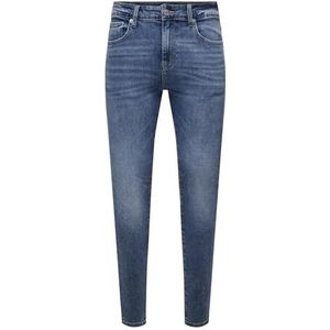 ONLY & SONS Onsfly Spray On 7848 Dnm Jns Box Ext Jeans voor heren, Medium Blauw Denim