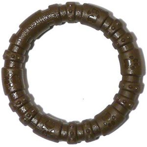 Rosewood Klein taai en duurzaam kauw- en teething ring gevormd hond speelgoed voor alle kleine honden en puppies gemaakt van stevig nylon materiaal, chocolade gearomatiseerd en gepolijst, bruin