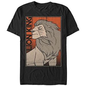 Disney The Lion King T-shirt met korte mouwen Organic King uniseks, zwart.