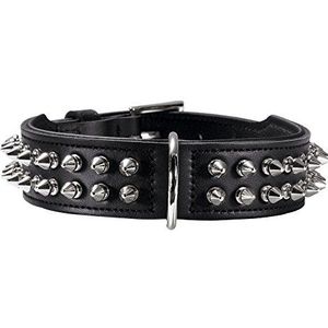 Hunter Rambo halsband van echt rundleer, 60/47 x 54 cm, zwart/nappa