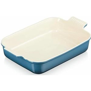 Le Creuset Héritage schotel, rechthoekig, keramiek, 32 cm, 2,31 kg, Deep Teal