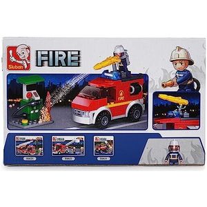 Sluban Kleine brandweerwagen met oliestation, M38-B0623, meerkleurig