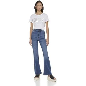 DKNY Boreum High Rise Flare Jeans voor dames, Blauw