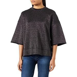 REPLAY Dames sweatshirt, 290 Black Lurex, L, 290 black lurex