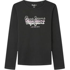 Pepe Jeans Tianne T-shirt voor meisjes, Zwart