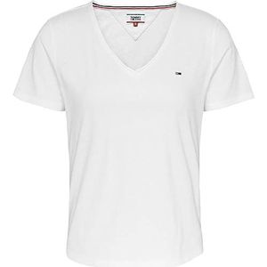 Tommy Hilfiger Tjw Slim Soft V-hals Tee S/S gebreide tops dames, Wit