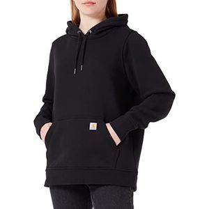 Carhartt Carhartt Mid-dik sweatshirt met capuchon voor dames, zwart.