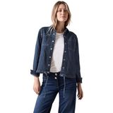 Cecil B212280 Korte jeansjas voor dames, Donkerblauw gewassen