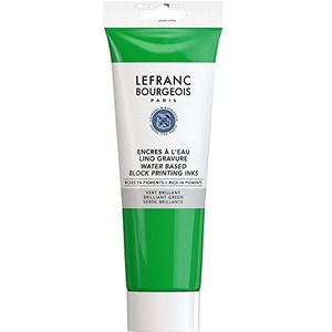 Lefranc Bourgeois - Linogravure-inkt – tube met 250 ml – groen glanzend