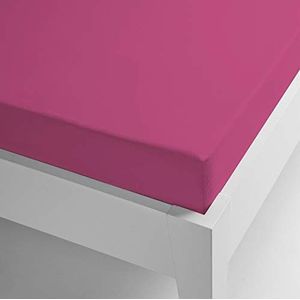 Miracle Home Thermo-hoeslaken, microvezel, verstelbaar, elastisch, effen kleur, polyester, fuchsia, 105 x 200 cm