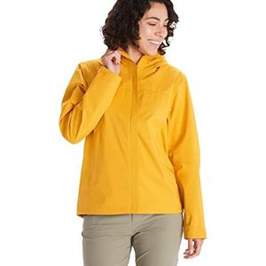 Marmot Wm's PreCip Eco Pro waterdichte winddichte jas voor dames, ademend, opvouwbaar, ideaal voor wandelen en trekking, Golden Sun S