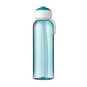 Mepal - Campus Flip-Up fles - Waterdichte drinkfles voor school en onderweg - Transparante fles - Herbruikbaar - BPA-vrij en vaatwasmachinebestendig - 500 ml - Turquoise