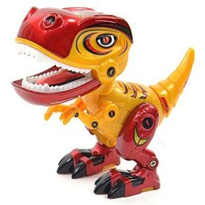 Kögler 90703 - Dinosaurus Action Robot met dinosaurusgeluid en heldere ogen, ca. 12,5 x 6,5 x 11 cm, 3 kleuren, ideaal als cadeau voor jongens vanaf 3 jaar