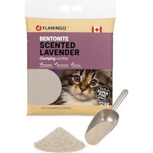 Bentoniet Kattenbakvulling met lavendelgeur – fijne korrels, 12 kg, agglomererend en ultra absorberend