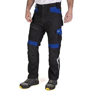 Goodyear Workwear GYPNT010 flexibele cargobroek met reflecterende zakken en zakken, zwart, W42/REG