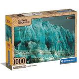 Clementoni - 39731 - National Geographic puzzel - Hubbard Glacier - 1000 stukjes - puzzel voor volwassenen, entertainment voor volwassenen - Made in Italy