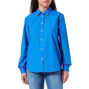 Tommy Hilfiger Org Co Solid Relaxed Shirt LS casual shirts dames, Blauw