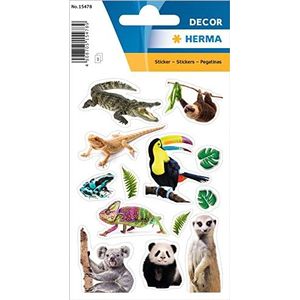HERMA 15479 stickers voor kinderen, Afrika, dieren (45 stickerpapier, mat), zelfklevend, permanent, motief-etiketten voor meisjes en jongens, kleurrijk